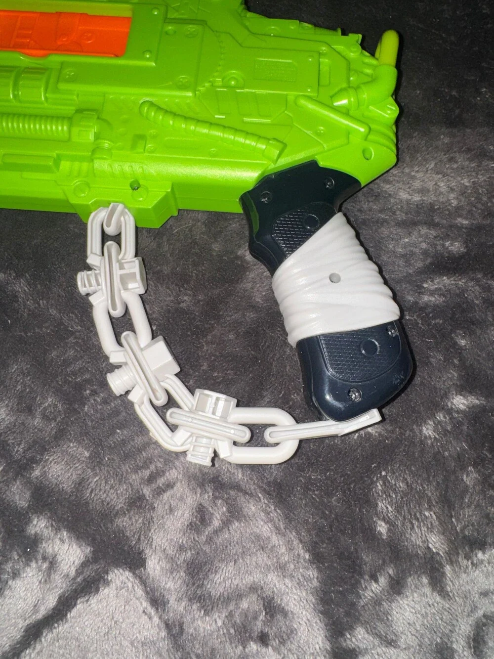 Nerf RevReaper Blaster Green Orange Toy Dart Gun with Clip